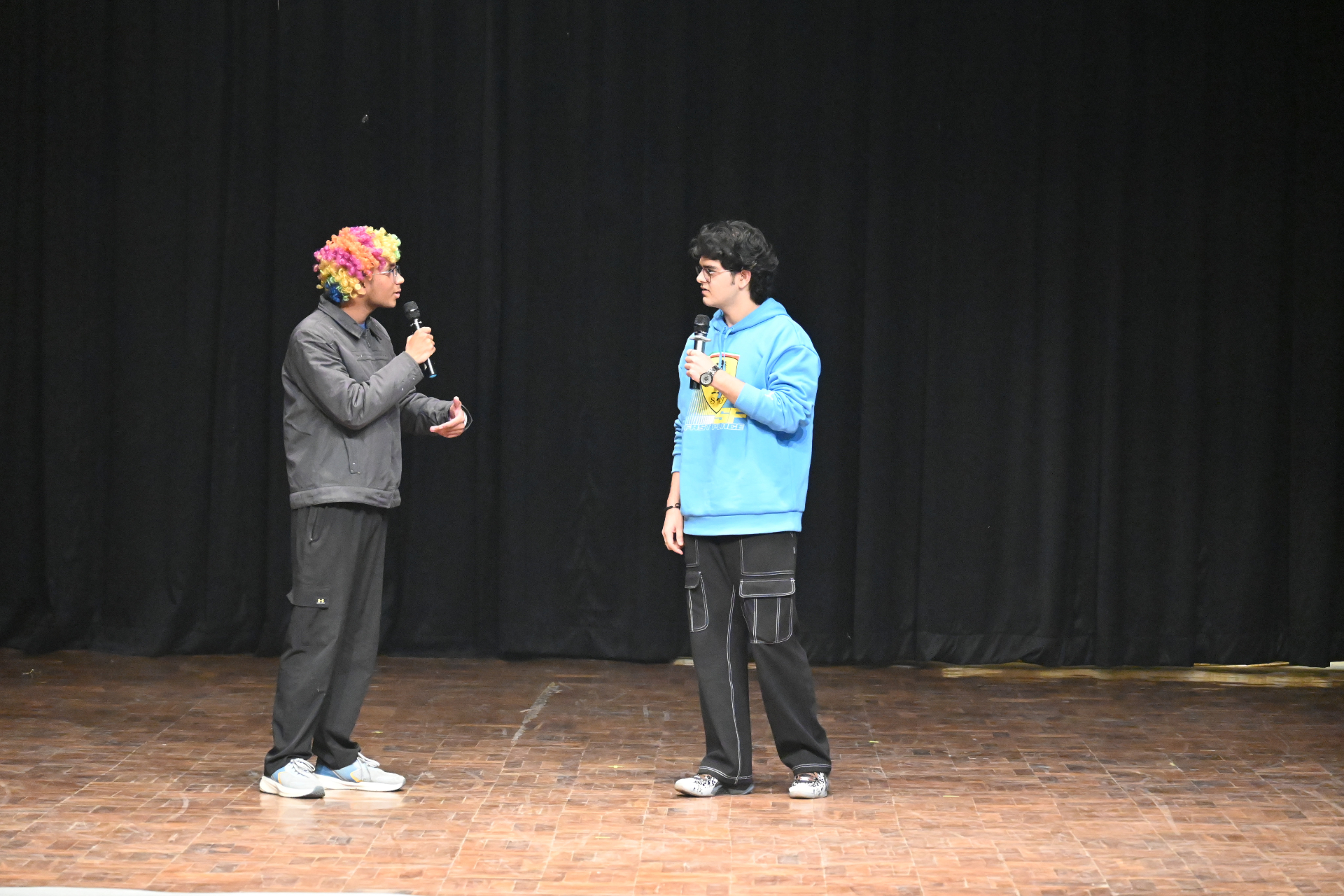 Drama performance by two students 