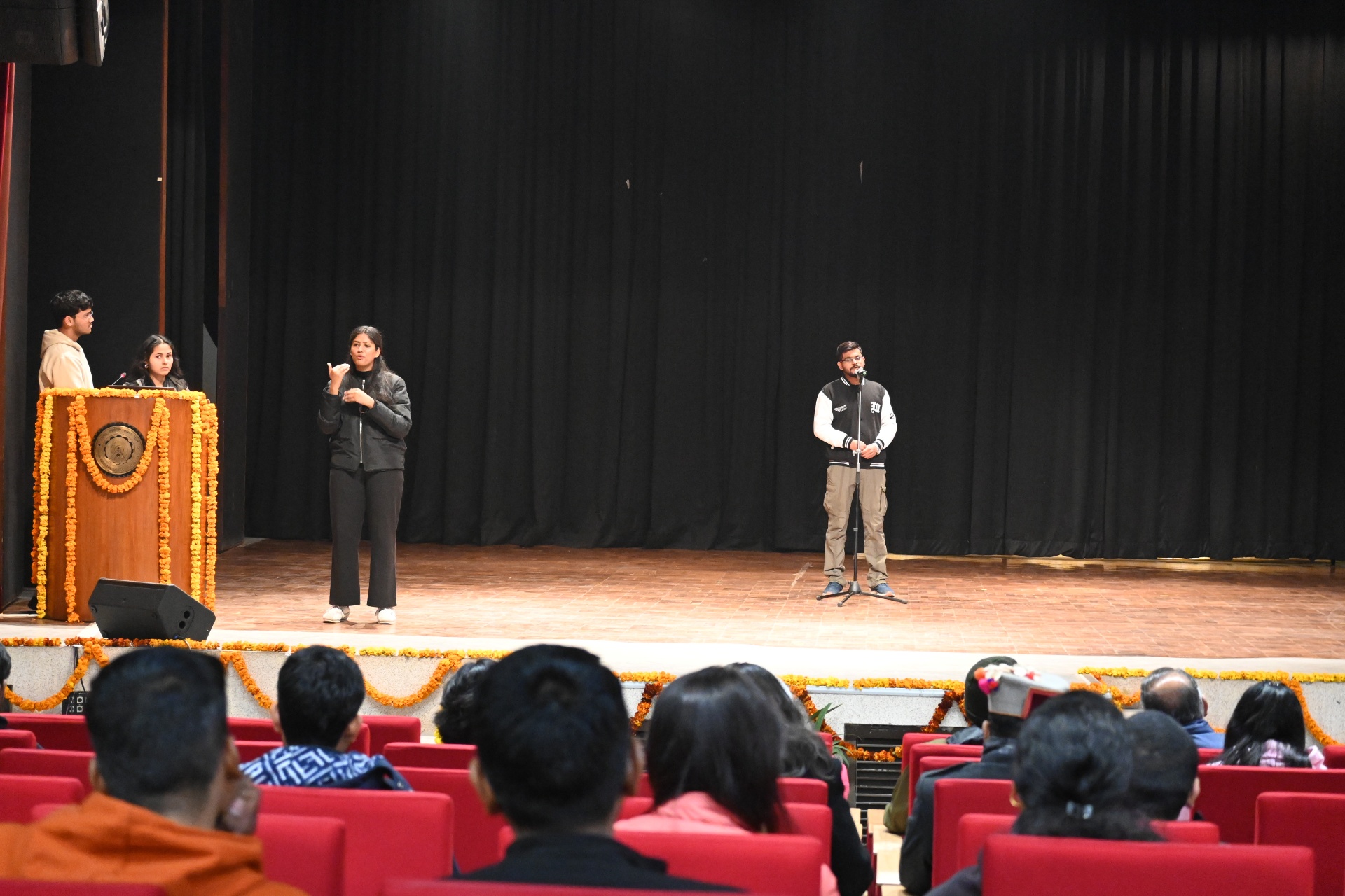 Poem recitation by a student 