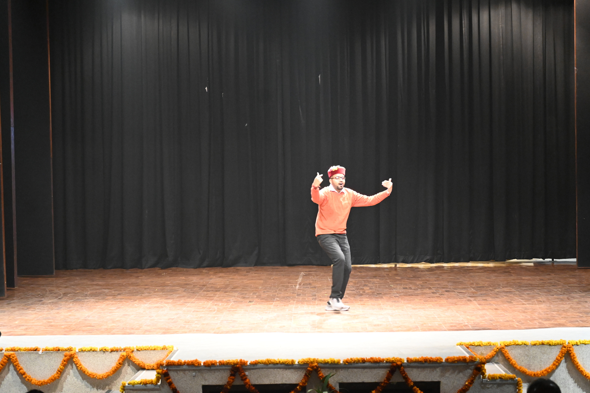 Bhangra performance by a participant of JNU